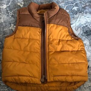 GAP Kids Brown and Orange Puffer Vest